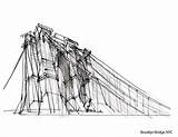 Bridge Brooklyn Drawing York Scranton Exhibit Pa Life sketch template