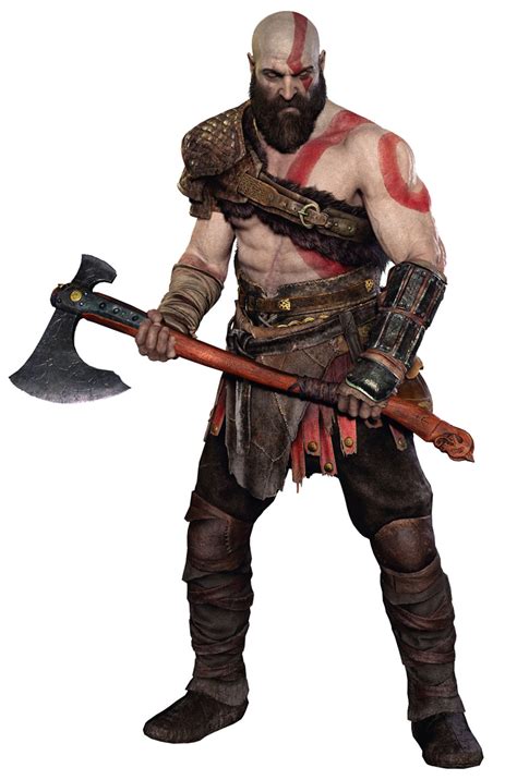 kratos wielding axe art god  war art gallery