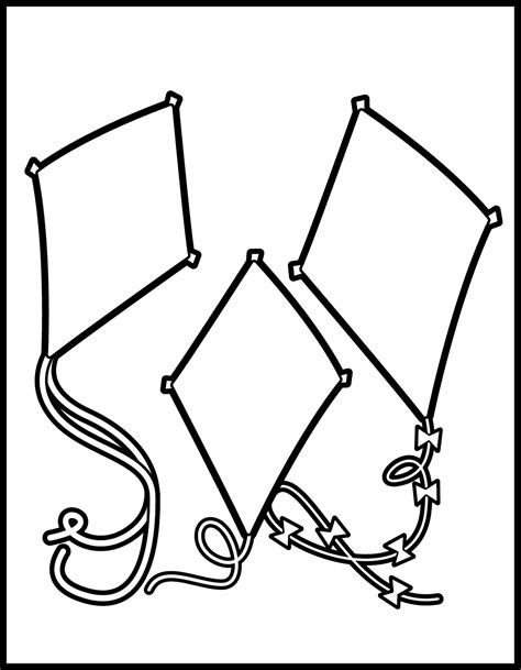 kite coloring pages    clipartmag