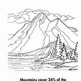 Coloring Pages Scenery Mountain Printable Mountains Kids Color Getcolorings Print Getdrawings sketch template