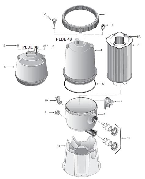 pool supply unlimited pentair system plde series modular de filter plde parts