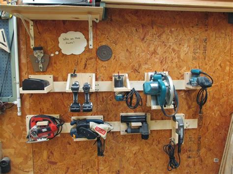 power tool storage system  april wilkerson homemade power tool storage system constructed