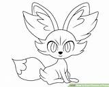 Draw Pokemon Fennekin Coloring Pages Pokémon Sketch Template Step Getdrawings Paintingvalley Ways Wikihow sketch template