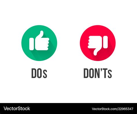 dos  donts thumb    icons royalty  vector