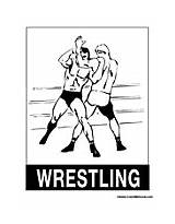 Wrestling Coloring Wwe Wwf Sports sketch template