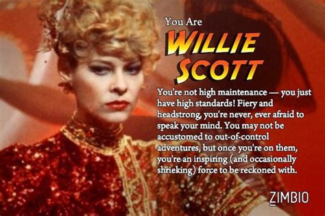 I Took Zimbio S Indiana Jones Quiz And I M Willie Scott Who Are You