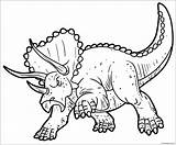 Dinosaur Triceratops Pages Coloring Online Color Printable sketch template