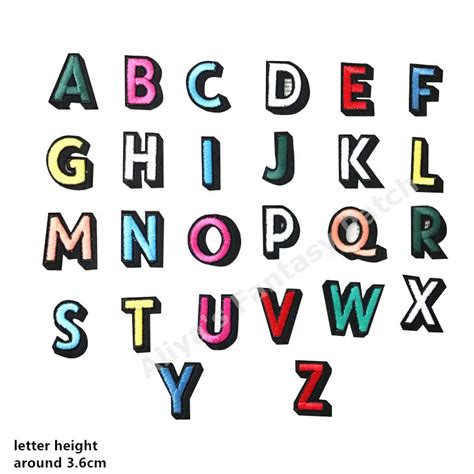 pcs small size alphabet letters embroidered iron  patches fabric accessory popular clothing