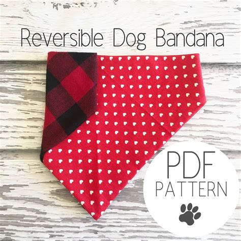 printable dog bandana pattern easy sewing tutorial aac