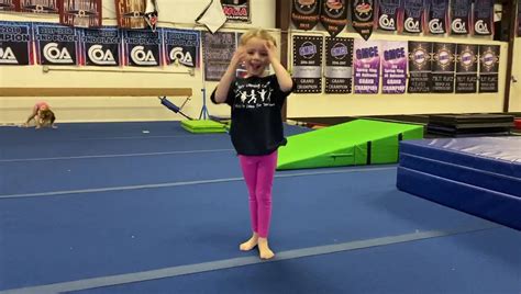 avery jo got her back bend full out tumble and cheer