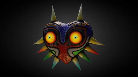 majora s mask wooden style buy royalty free 3d model by
