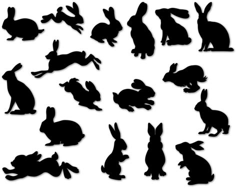rabbits silhouettes bunny silhouette bunnies svg bunny