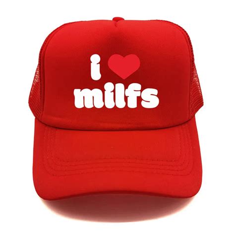 【in Stock】i Love Milfs Cap Men Cool Funny Milf Hat Trucker Caps Unisex