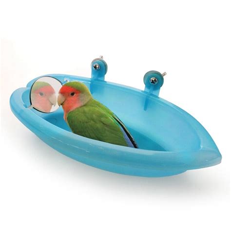 parrot bird bathtub pet cage accessories bird mirror bath shower box bath basin shower bathtub
