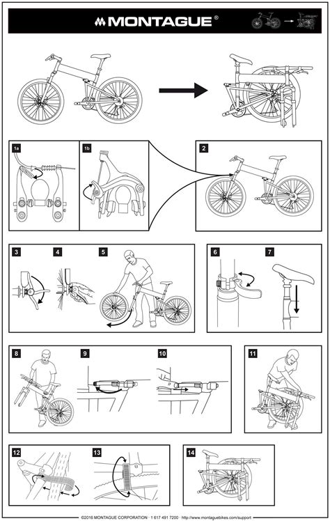 bike folding instructions montague bikes