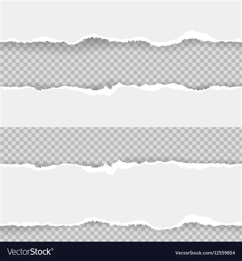 collection seamless ripped torn paper royalty free vector
