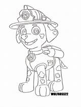Paw Patrol Marshall Coloring Drawing Line Pages Chase Sketch Drawings Color Print Rocky Deviantart Paintingvalley Collection Printable Getcolorings sketch template