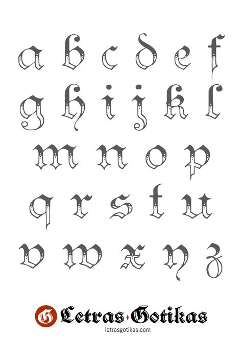 abecedario letras goticas letras gotikas