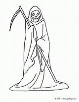 Coloring Reaper Grim Muerte La Santa Scythe Halloween Pages Color Skeletal Carrying Figure Para Dibujar Print Printable Funny Skeleton Imagenes sketch template