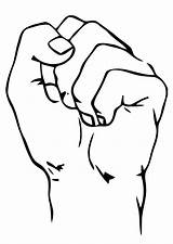 Fist Coloring Printable sketch template