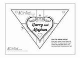 Wedding Royal Bunting Harry Meghan Colouring Craft Children Ichild Pages Celebrations sketch template