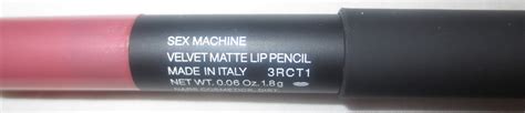 beyond blush nars velvet matte lip pencil in sex machine