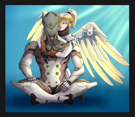 genji x mercy [overwatchfanart] by arinatira on deviantart