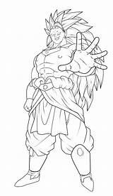 Broly Saiyan Goku Dbz Dragonball Coloriages Ssj4 Gohan Lineart Frais Nh Pypus sketch template