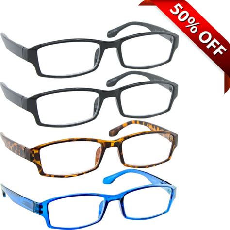 reading glasses 3 75 4 pack of readers for men and women 2 black