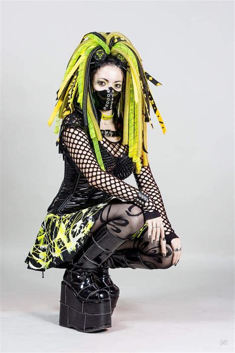 Rivethead Industrial Goth Mode Punk Punk Goth Cybergoth Dress With