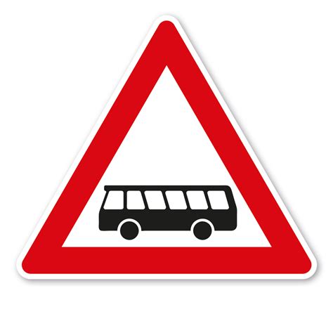 verkehrsschild verkehrszeichen achtung kraftomnibusse vz
