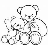 Coloring Big Bear Teddy Pages Bears Drawing Kids Build Colouring Little Two Small Printable Emo Clipart Line Toy Box Lineart sketch template