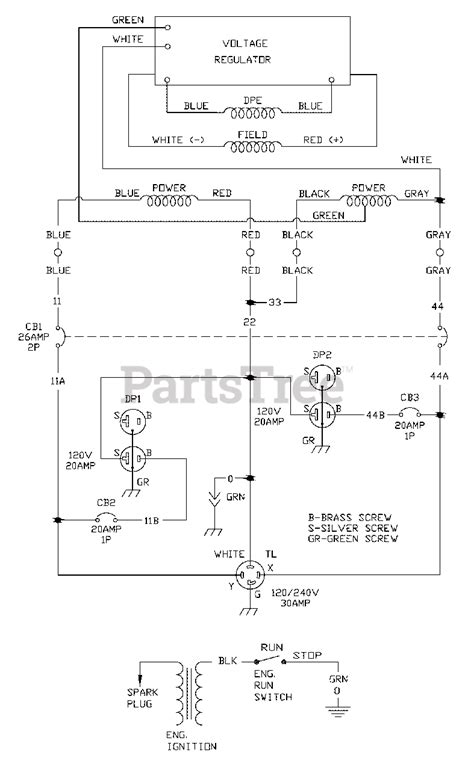 troy bilt   troy bilt  watt portable generator wiring schematic ws