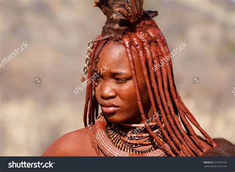 Namibia Kamanjab October 10 Himba Tribe Woman With Ornaments On The