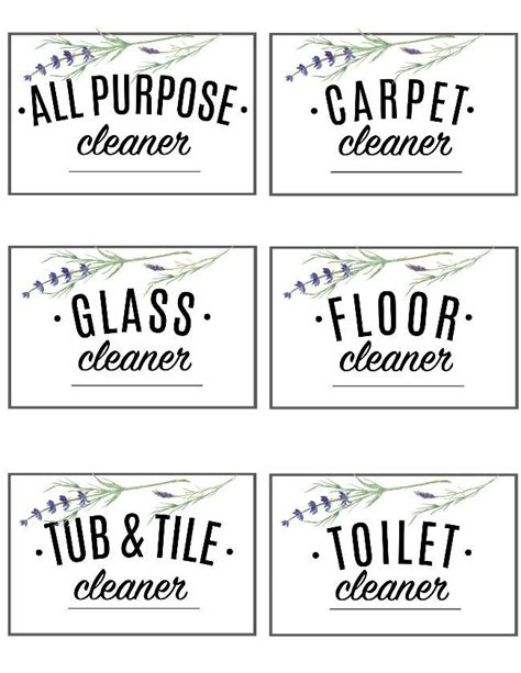 labels  lavenders   words  purpose cleaner glass