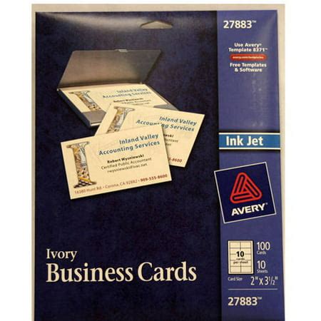 averyr ivory matte business cards  inkjet printers  pack