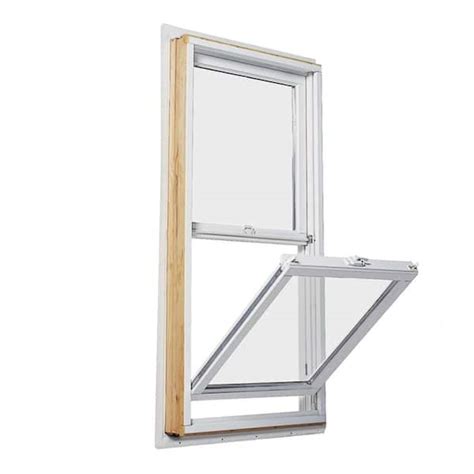 andersen       series double hung wood window  white exterior dh