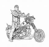 Dixon Daryl sketch template