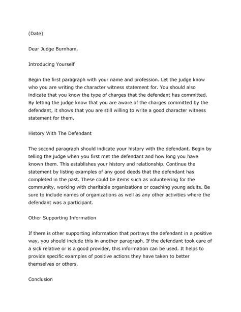 sample character letter   judge collection letter template collection
