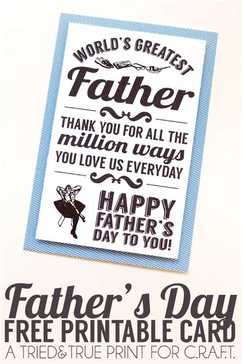 printable fathers day cards craft
