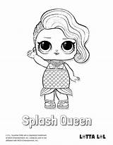 Lol Coloring Queen Pages Splash Lotta Kitty Surprise Mermaid Doll Printable Dolls Bee Color Choose Board sketch template