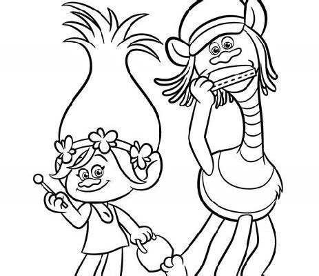 coloring pages kids princess poppy coloring sheet