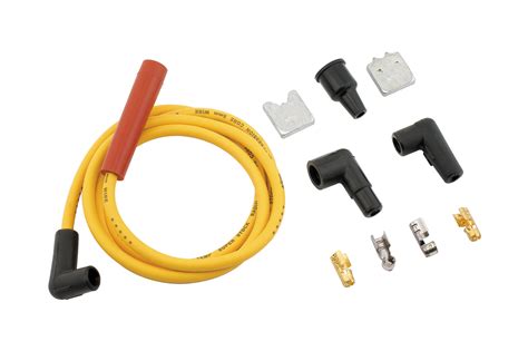 accel  single wire replacement kit staight   spark plug boots universal yellow
