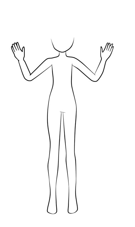 anime body template wwwimgkidcom  image kid