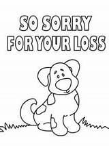 Loss Sorry Coloring Sympathy Printable Cards Card Pages Template Print Templates Deepest sketch template