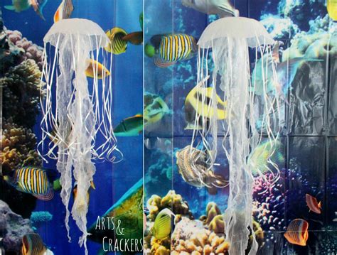 diy hanging jellyfish decoration ocean themed party decor
