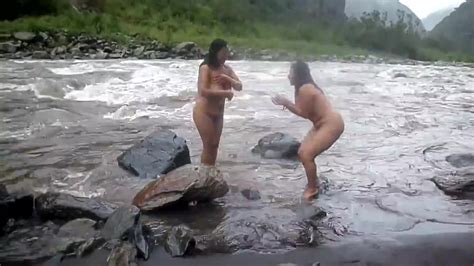 two indian mature womens bathing in river naked hd porn d9