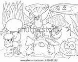 Mushrooms Zentangle Panchenko Viktoriia sketch template