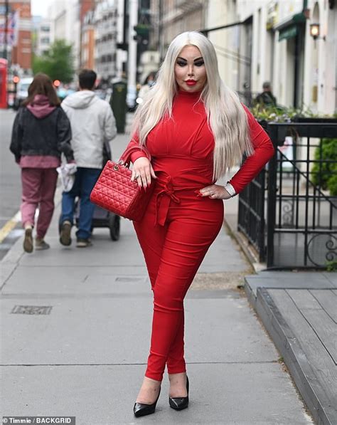 Jessica Alves Looks Stylish In A Red Jumpsuit While Out In London