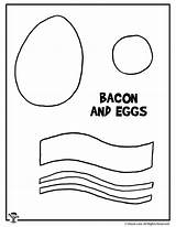 Felt Bacon Eggs Food Template Pattern Tutorial Woojr sketch template